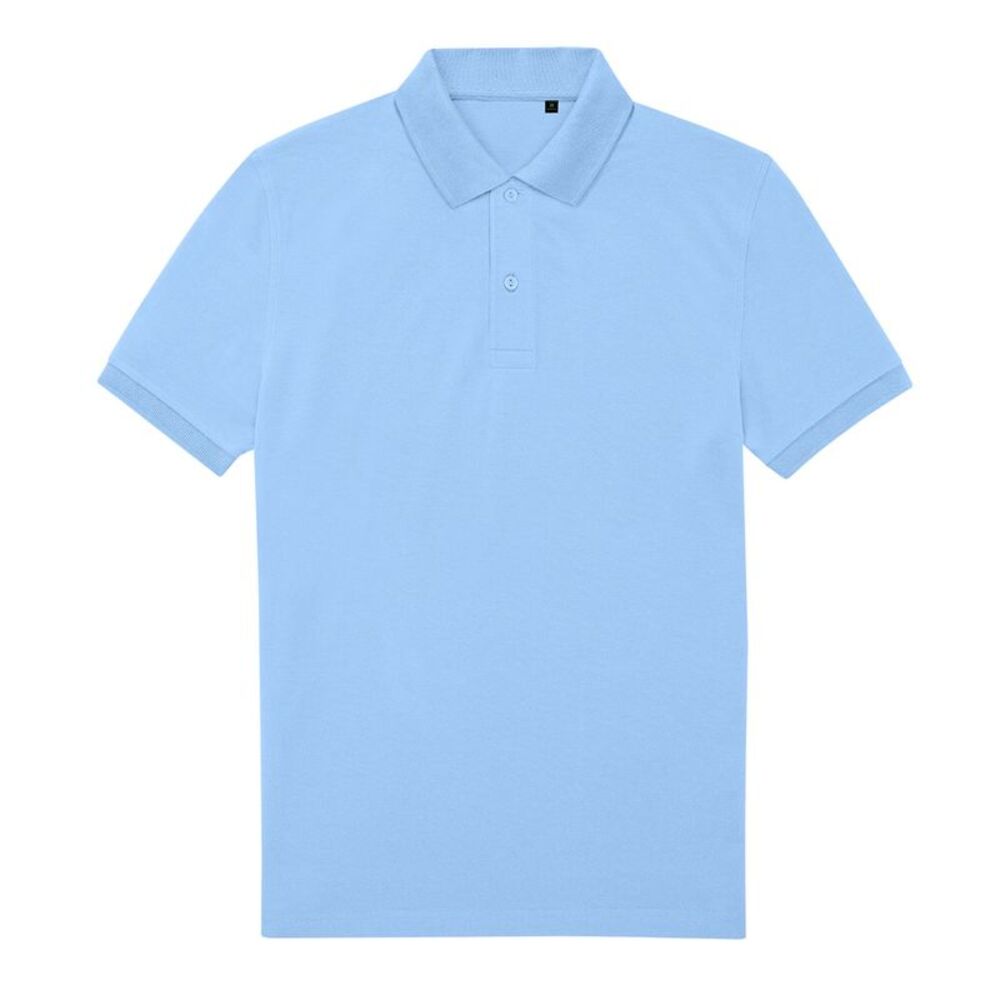 B&C Mens My Eco Polo Shirt / Lotus Blue